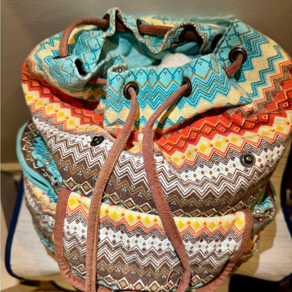 Multicolor Patterned Backpack - image 4